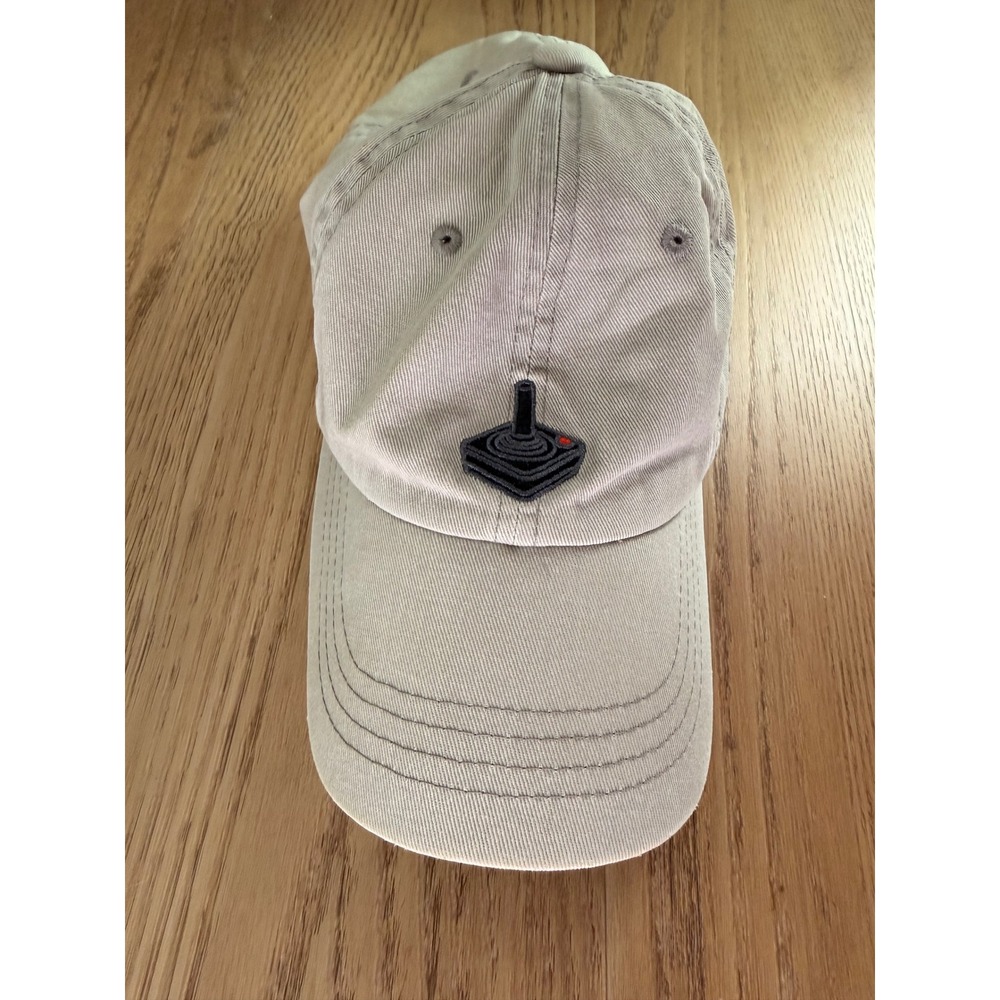 Atari Joystick Embroidered Logo Retro Gaming Dad Hat Mens OSFA Gray Cotton Gamer
